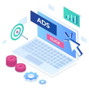 The overview of paid/digital advertising on a computer